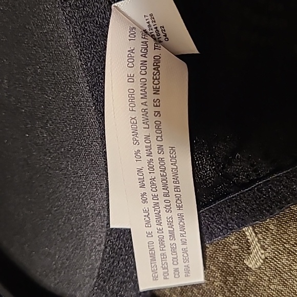 NWT Auden Push up, molded cup demi coverage, racerback, front closure bra, black - Picture 9 of 10